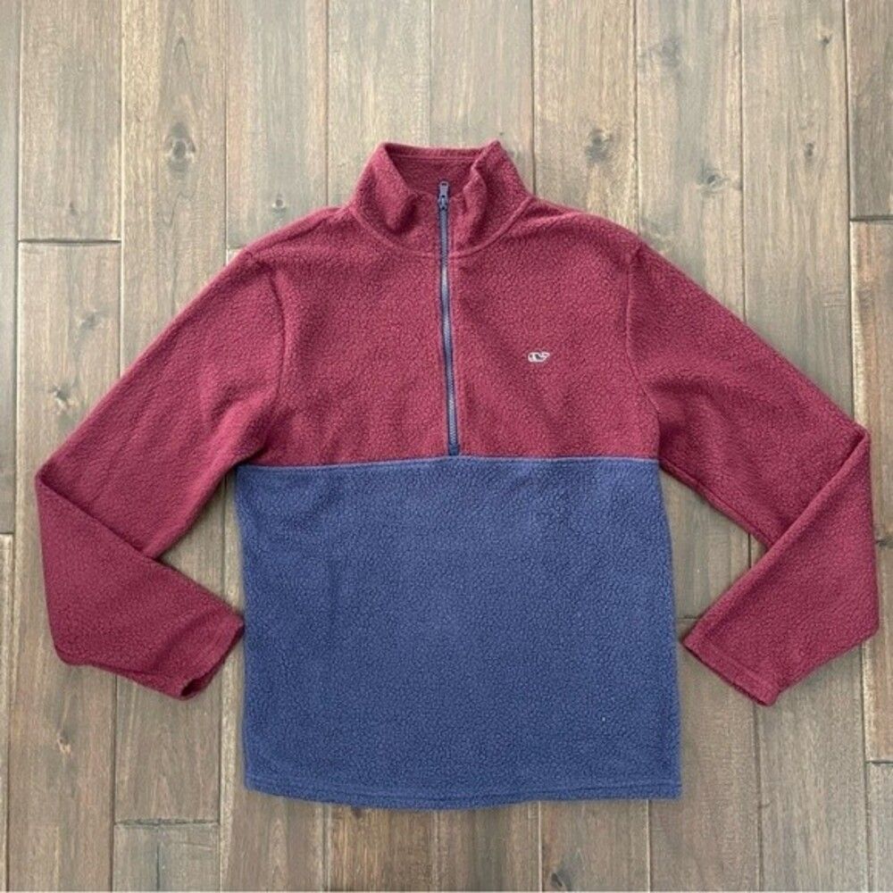 Vineyard Vines Colorblock Fleece Half Zip Pullover Men’s S